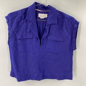 Anthropologie Oversized Short Sleeve Pop Over Top Size XXS